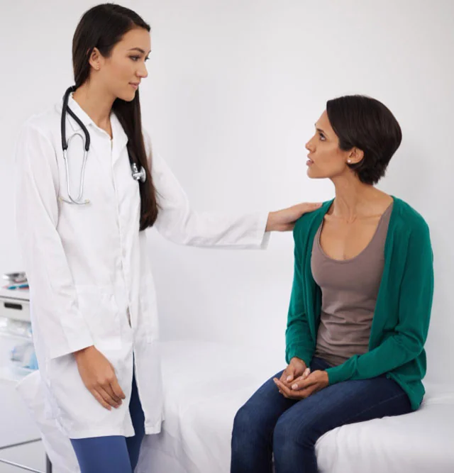 waiting-hear-is-worst-part-shot-young-woman-getting-news-from-her-doctor-clinic-Paid-Clinical-Trials-in-Tampa-Risks-Associated-With-Volunteering-In-Paid-Research-Trials